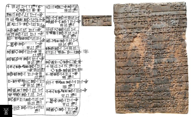 tablette liste d'aromates AO 6042 (face), © Musée du Louvre